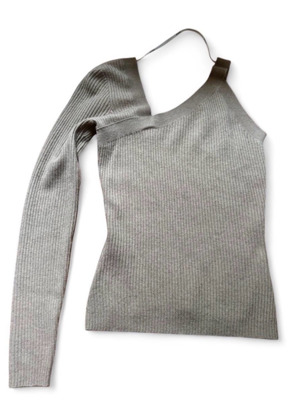 NAADAM Asymmetrical Ribbed Cashmere Sweater